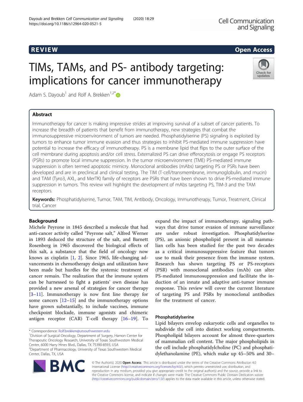 Antibody Targeting: Implications for Cancer Immunotherapy Adam S