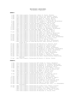 Anniversari Asteroidali Di Michele T