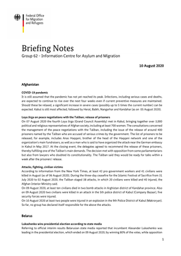 Briefing Notes KW33 2020 Englisch