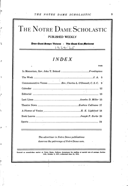 Notre Dame Scholastic, Vol. 58, No. 01