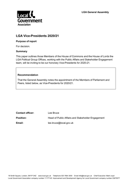 LGA Vice-Presidents PDF 151 KB