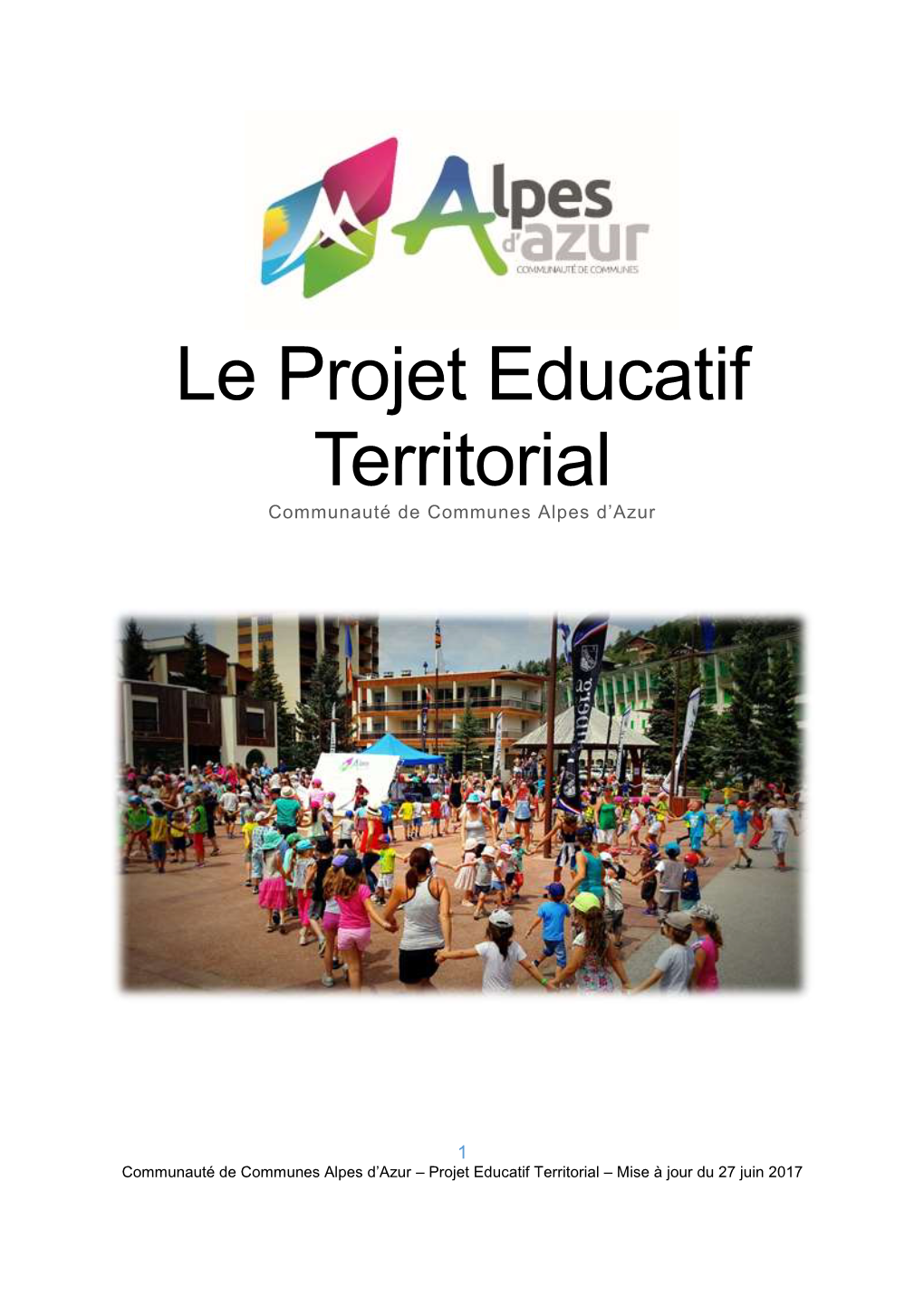 Le Projet Educatif Territorial Communauté De Communes Alpes D’Azur