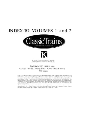 INDEX to VOLUMES 1 and 2