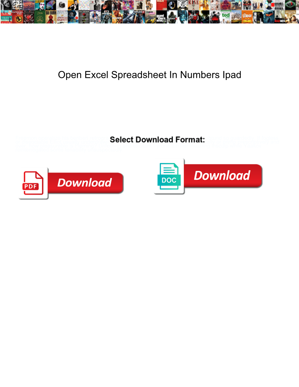 Open Excel Spreadsheet in Numbers Ipad