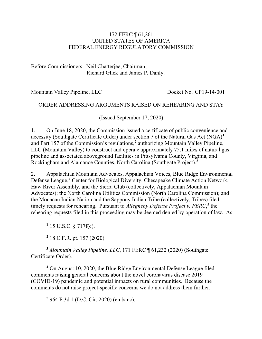 172 Ferc ¶ 61,261 United States of America Federal Energy Regulatory Commission