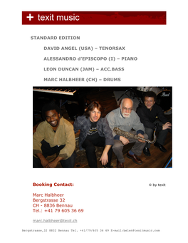 Standard Edition David Angel (Usa) – Tenorsax