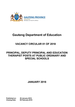 Gauteng Department of Education