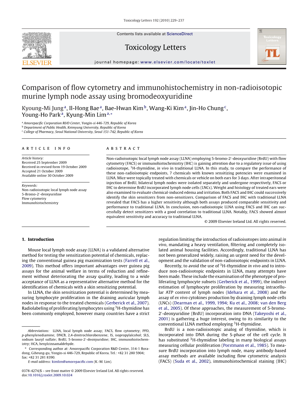 Toxicology Letters Comparison of Flow Cytometry And