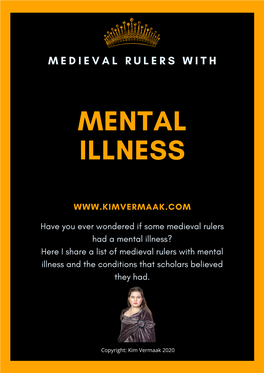 Medieval Kings with Mental Illness