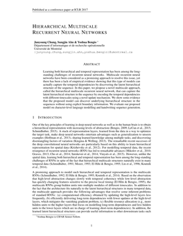 Hierarchical Multiscale Recurrent Neural Networks