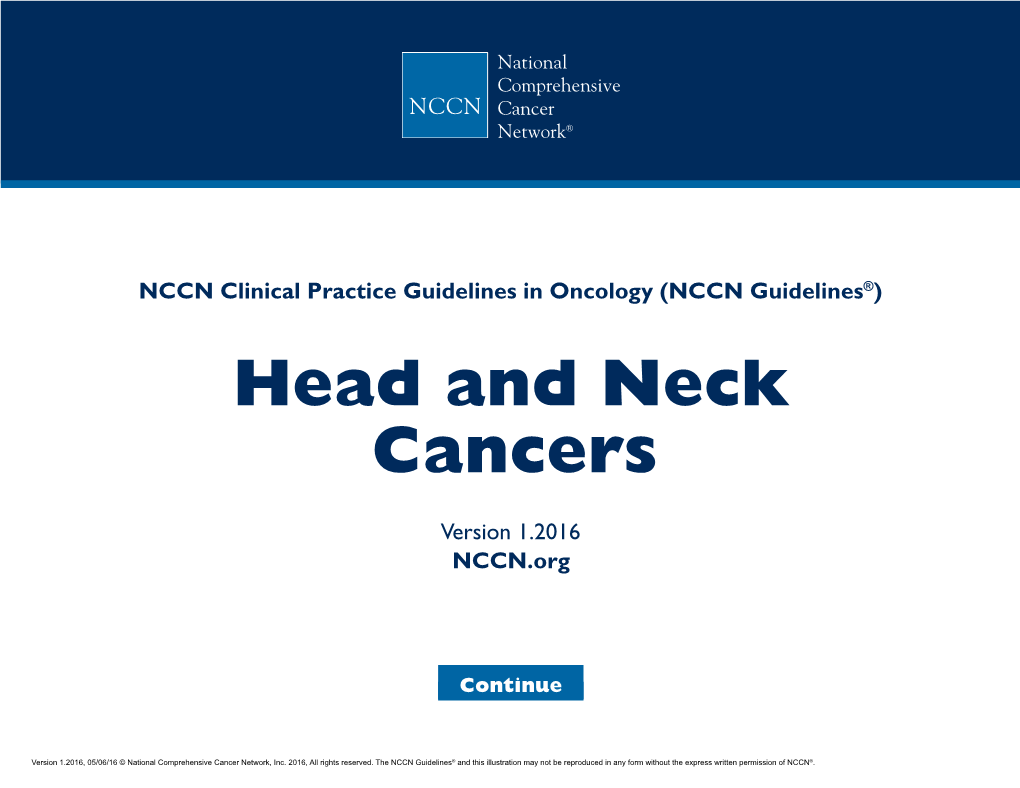 Head and Neck Cancers