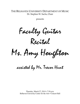 Faculty Guitar Recital Ms