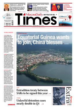 Equatorial Guinea Wants to Join, China Blesses Backpage