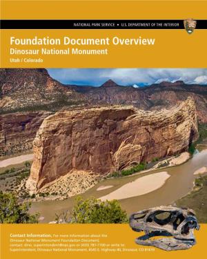 Dinosaur National Monument Foundation Document Overview