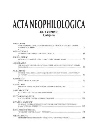 Acta Neophilologica 43