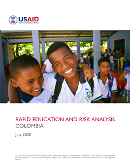 RAPID EDUCATION and RISK ANALYSIS COLOMBIA July 2020