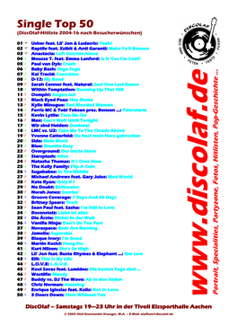 Discolaf-Hitliste 2004-16 Nach Besucherwünschen)