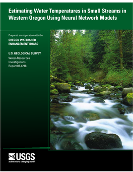 Estimating Water Temperatures in Small Streams in Western Oregon Using Neural Network Models
