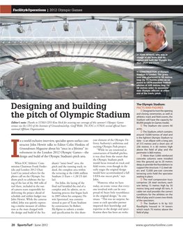 Designing and Building the Pitch of Olympic Stadium