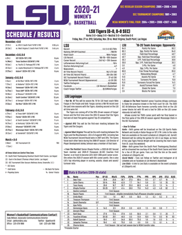 2020-21 LSU WBB Game Notes