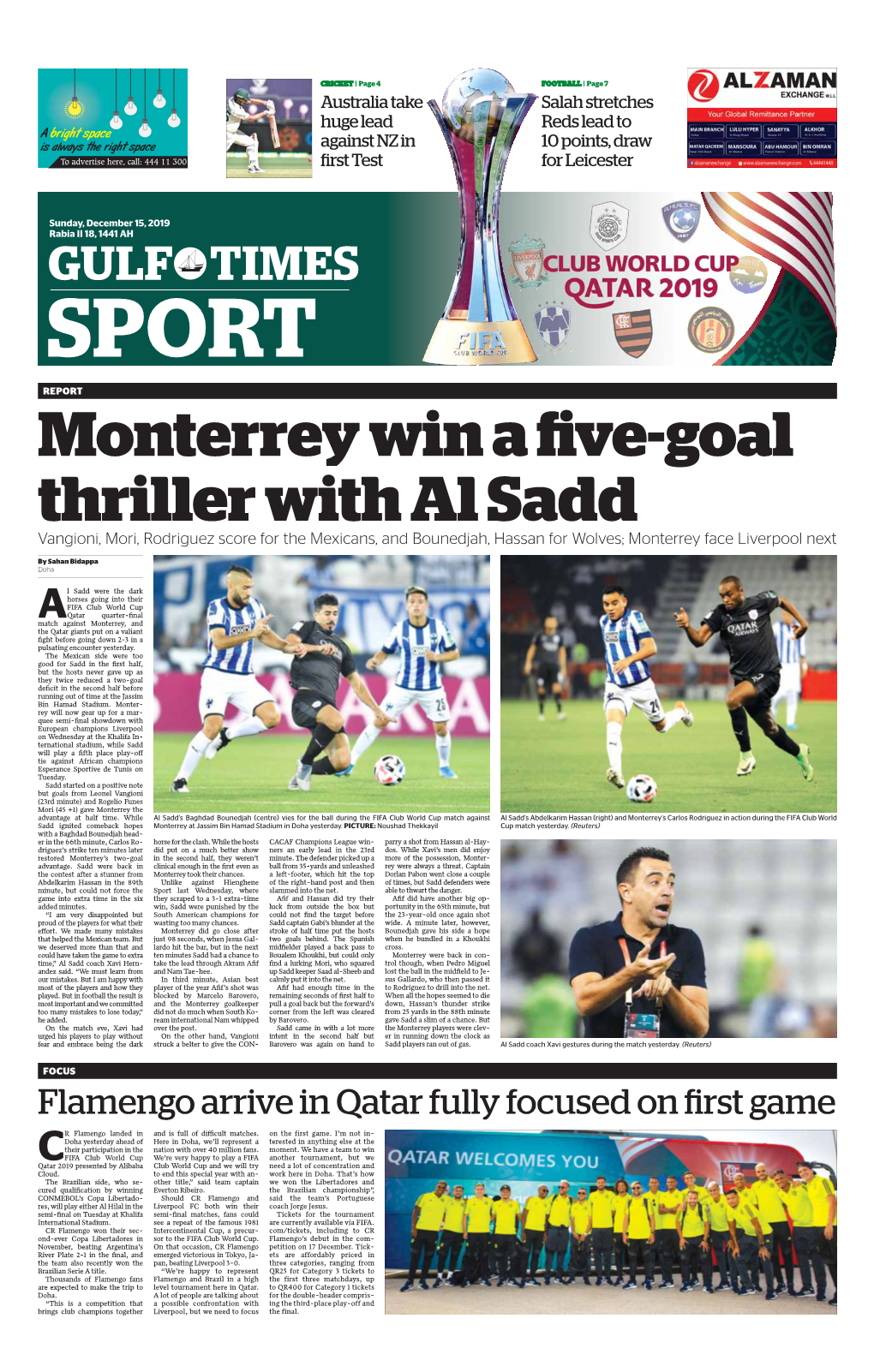 Monterrey Win a Five-Goal Thriller with Al Sadd