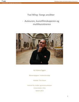 Tsai Ming-‐ Liangs Ansikter