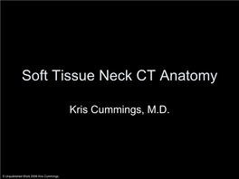 Soft Tissue Neck CT Anatomy