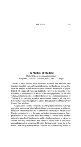 The Muslims of Thailand Michel Gilquin (Tr