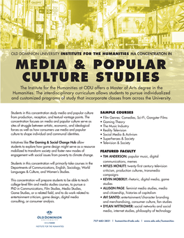 Media & Popular Culture Studies