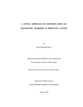 A Novel Approach to Identification of Diagnostic Markers In