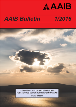 AAIB Bulletin 1/2016