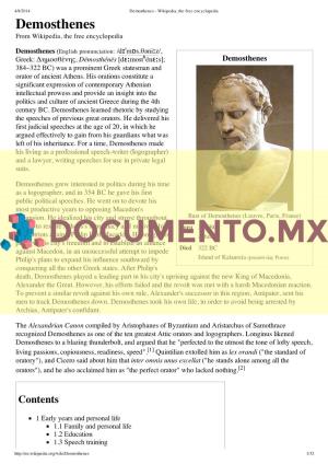 Demosthenes - Wikipedia, the Free Encyclopedia Demosthenes from Wikipedia, the Free Encyclopedia