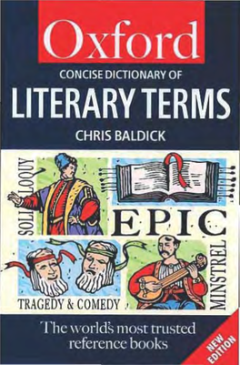 The Concise Oxford Dictionary of Literary Terms