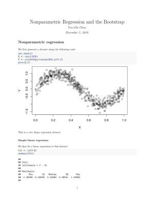 Nonparametric Regression and the Bootstrap Yen-Chi Chen December 5, 2016