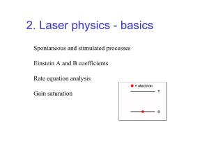 2. Laser Physics - Basics