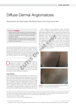 Diffuse Dermal Angiomatosis