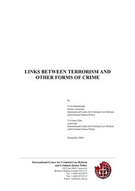 Links Between Terrorism and Other Forms of Crime