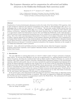 The Lyapunov Dimension and Its Computation for Self-Excited and Hidden Attractors in the Glukhovsky-Dolzhansky ﬂuid Convection Model