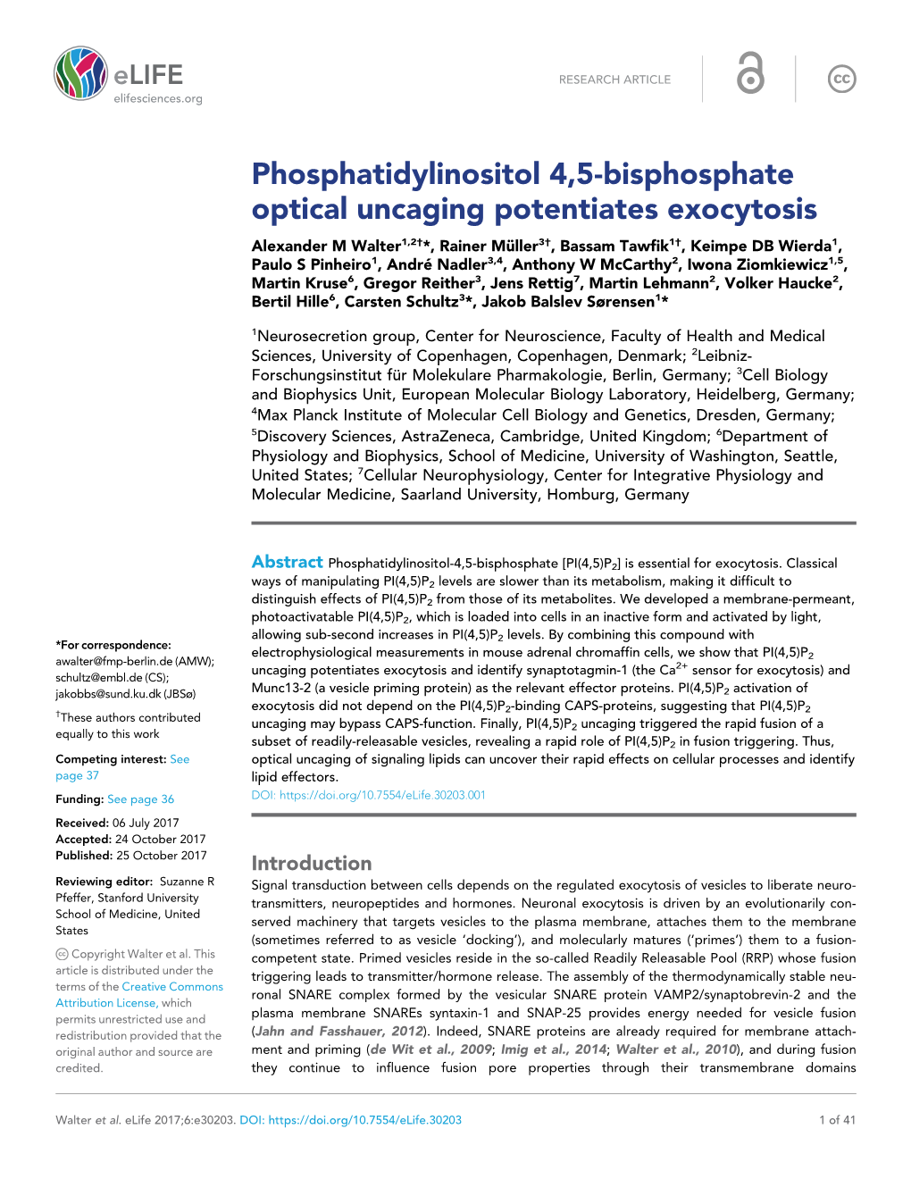 Phosphatidylinositol 4,5-Bisphosphate Optical Uncaging