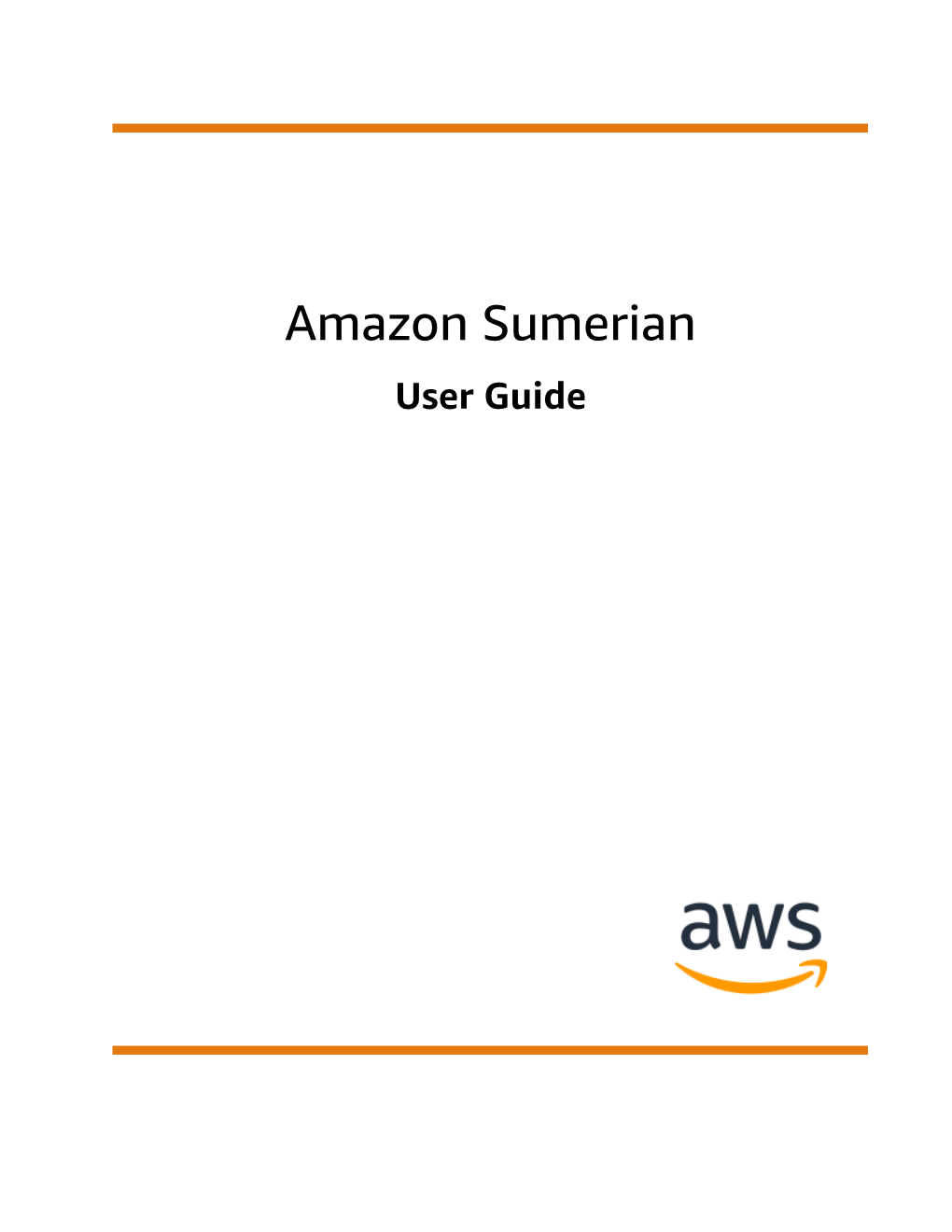 Amazon Sumerian User Guide Amazon Sumerian User Guide