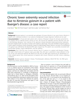 Chronic Lower Extremity Wound Infection