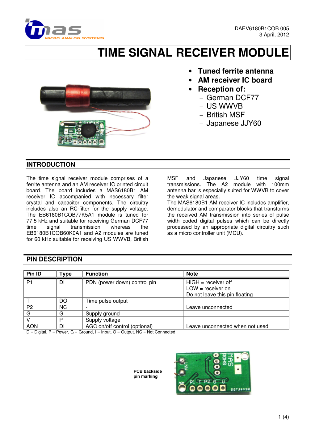 Time Signal Receiver Module