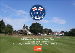 Golf Course Architects' Study Tour to South-East England