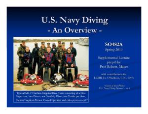 U.S. Navy Diving – an Overview