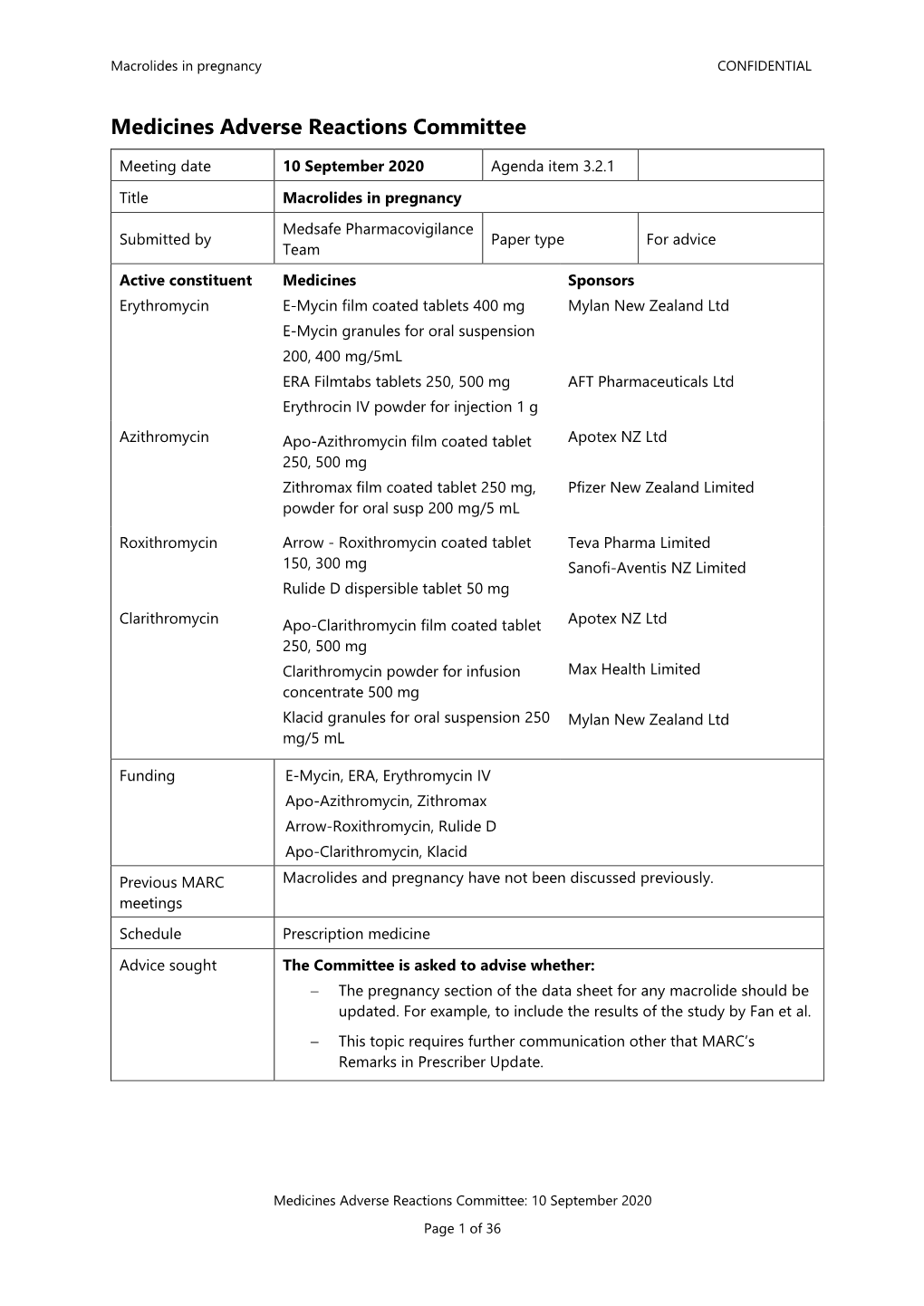 3.2.1 Macrolides in Pregnancy