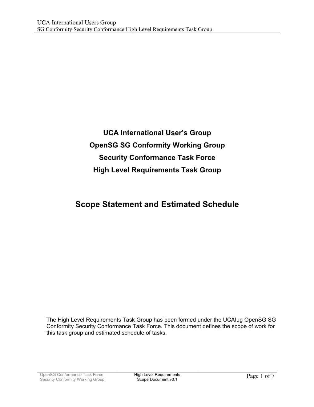 Scope Statement Template