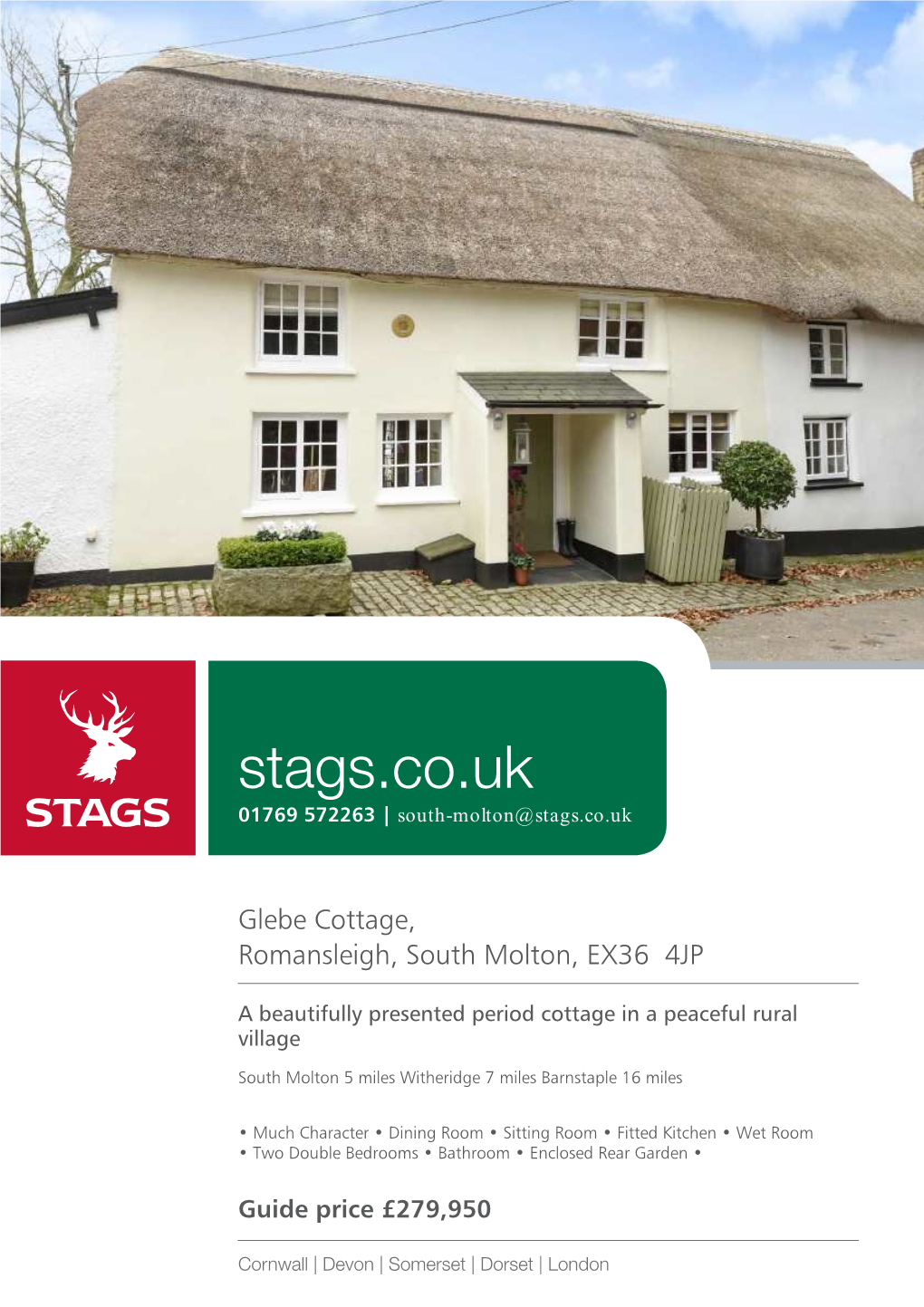 Stags.Co.Uk 01769 572263 | South-Molton@Stags.Co.Uk