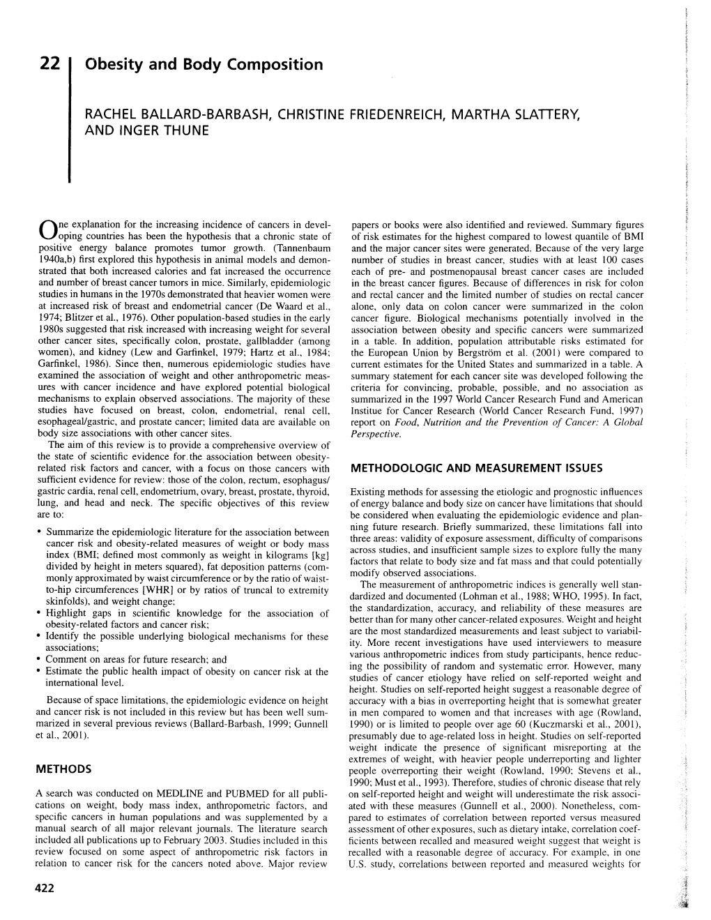 Obesity and Body Composition