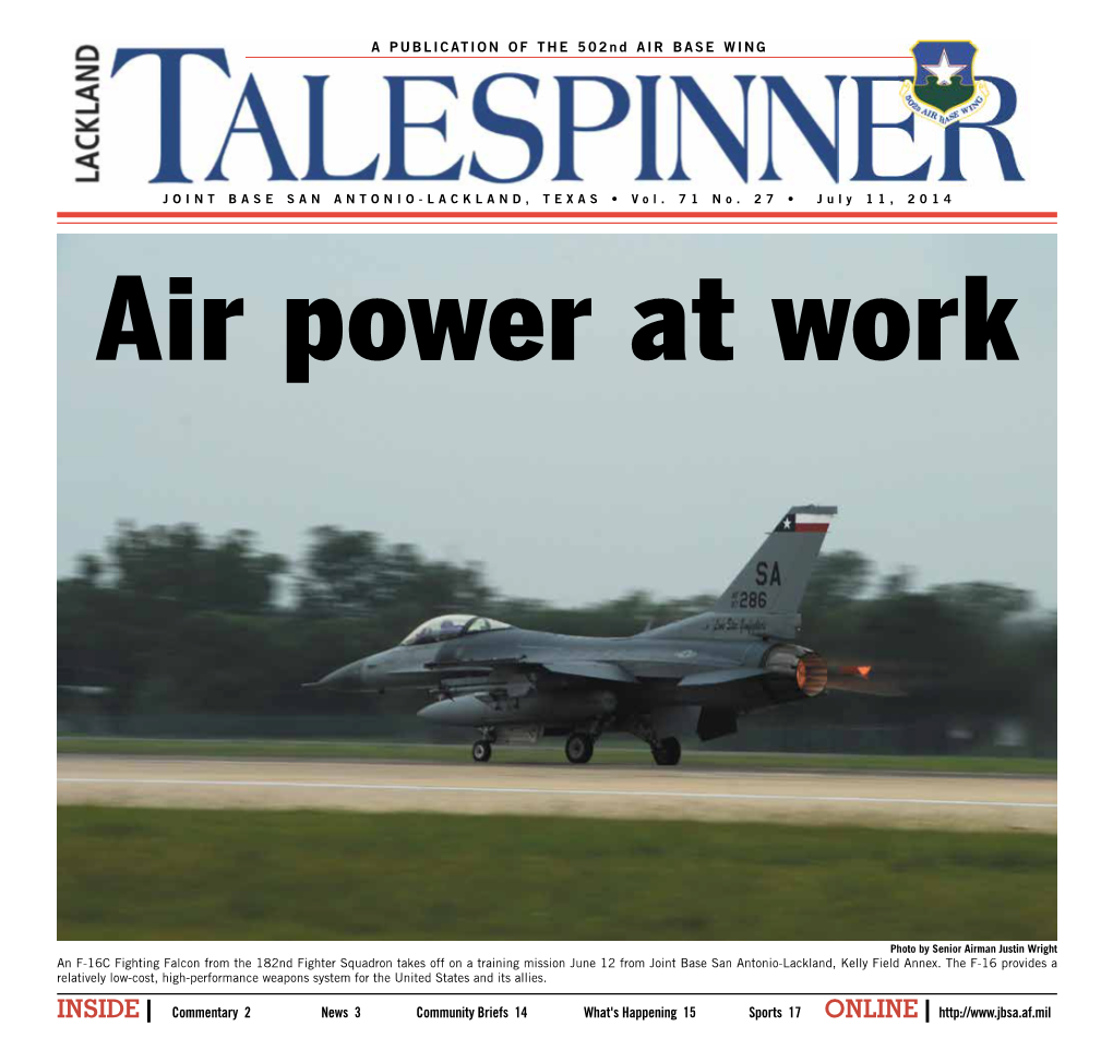A PUBLICATION of the 502Nd AIR BASE WING INSIDE