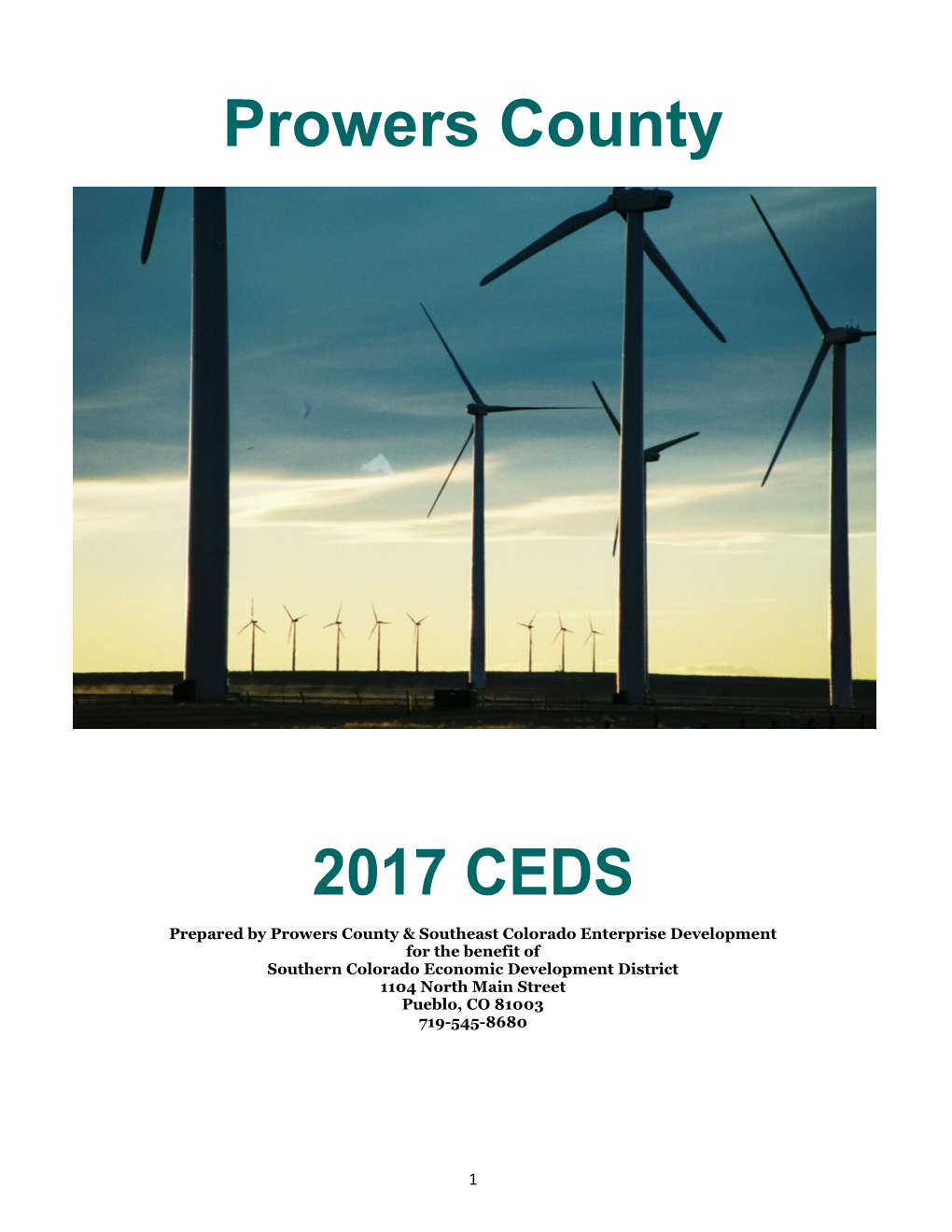 Prowers County 2017 CEDS